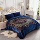 preview thumbnail 25 of 67, Heavy Crafted Thick Floral 9-pound Winter Fleece Blanket 85"x95"