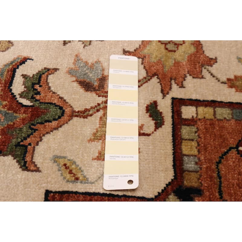 ECARPETGALLERY Hand-knotted Jules Sultane Ivory Wool Rug - 11'9 x 14'9