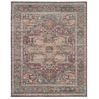 Shahbanu Rugs English Red Thick and Plush Soft Wool Vegetable Dyes Hand ...