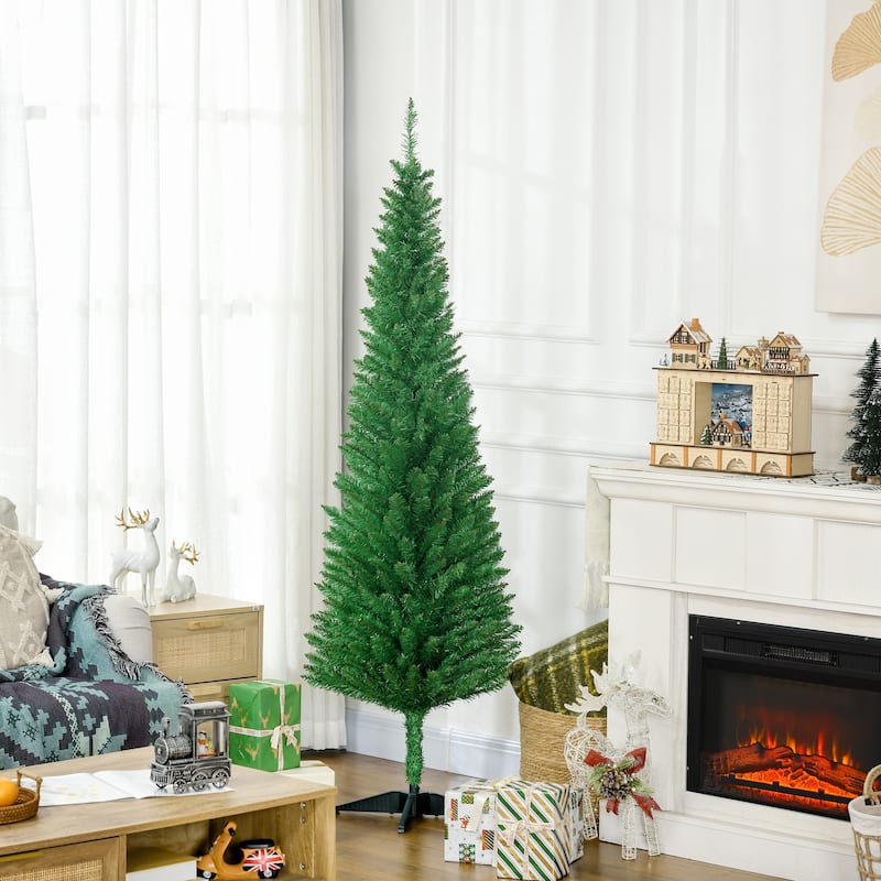Artificial Pencil Christmas Tree, Compact Design, Flame-Retardant for Safety