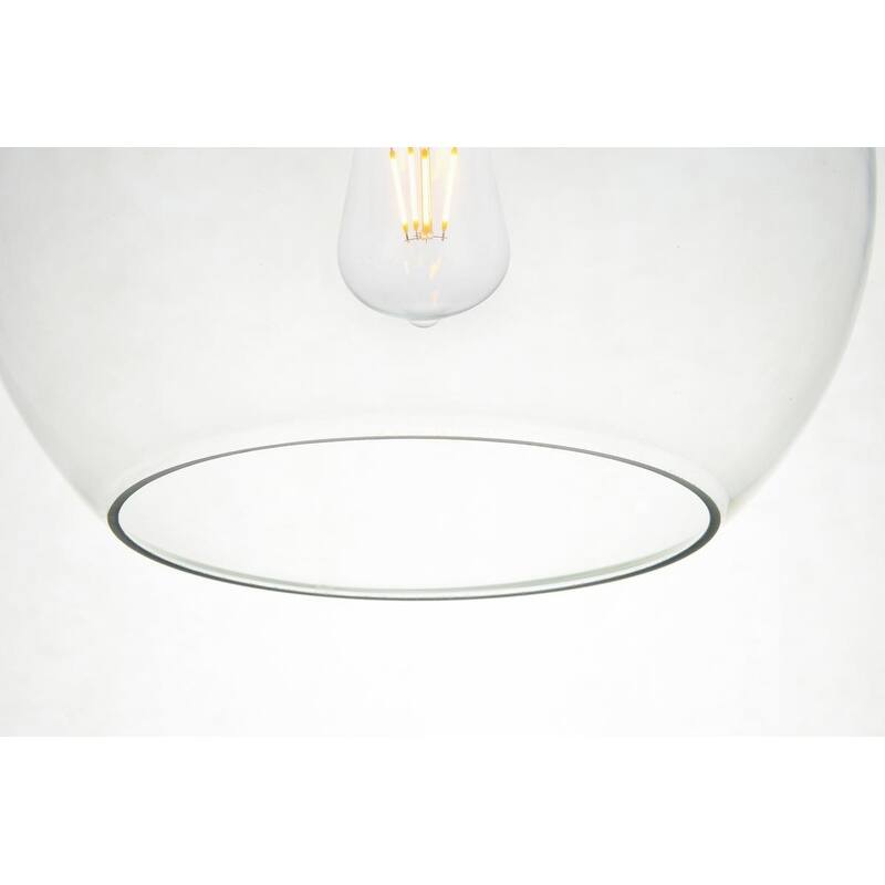 Dangling 3-light Clear Glass 20-inch Pendant