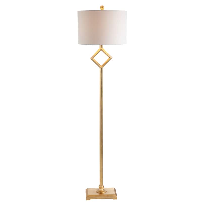 Miami 62.5" Metal LED Floor Lamp, Gold Leaf by JONATHAN Y - Gold Leaf - 62.5" H x 15" W x 15" D