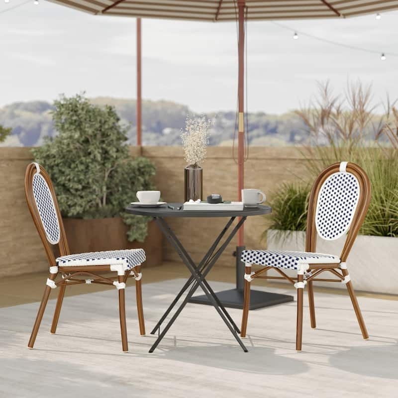 Stacking Bistro Chairs with Metal Frames