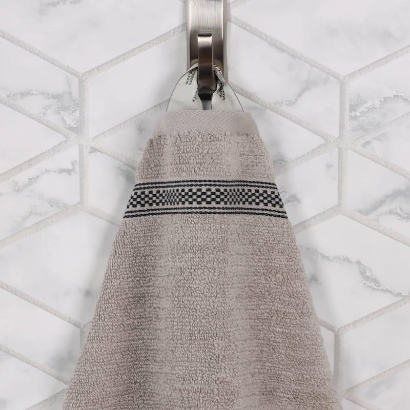 Superior Brea Zero Twist Cotton Ribbed Modern 12 Piece Bathroom Towel Set