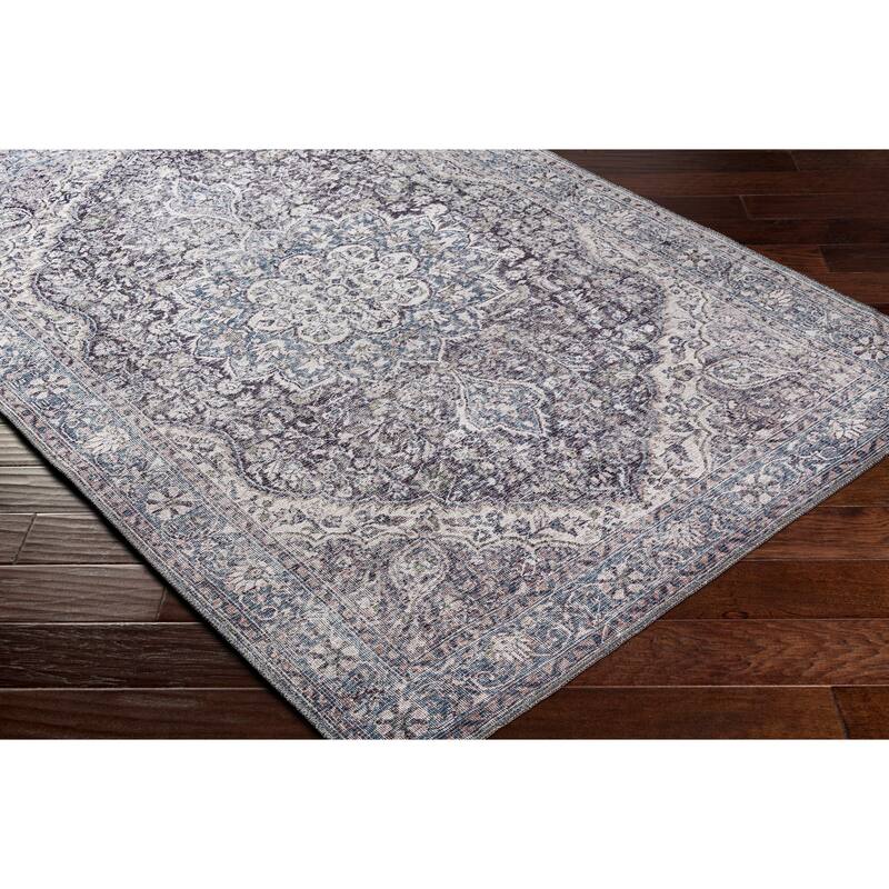 Livabliss Duquette Persian Medallion Printed Machine Washable Area Rug