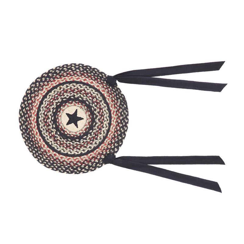 Colonial Star Jute Chair Pad Applique Star
