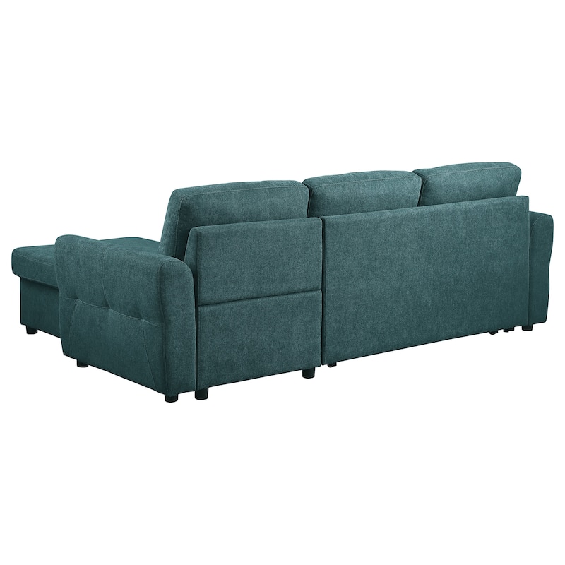 Samantha Upholstered Storage Sleeper Sectional Sofa