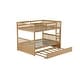 preview thumbnail 46 of 47, Rubber Wood 2 In 1 Full Over Full Bunk Bed with Twin Size Trundle,Convertible to 2 Full Size Beds