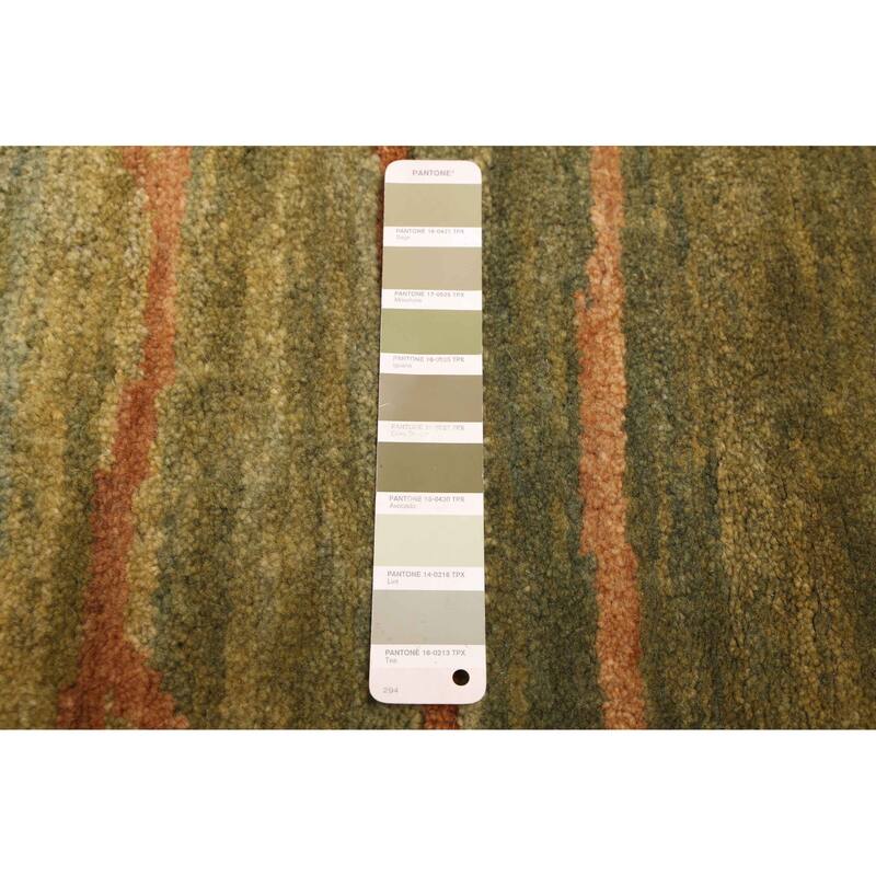 ECARPETGALLERY Hand-knotted Peshawar Ziegler Green Wool Rug - 5'1 x 6'11