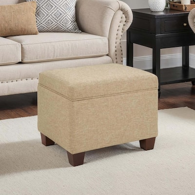 Upholstered Storage Ottoman with Spacious Interior and Padded Seat for Multipurpose Seating and Room Décor