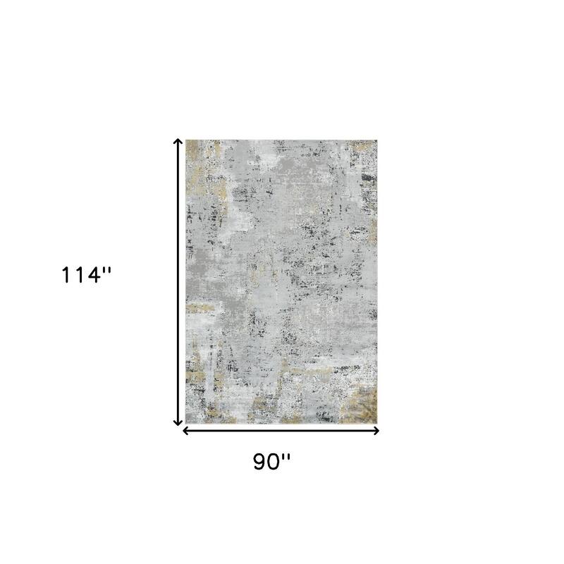 HomeRoots Abstract Contemporary Rectangle Area Rug