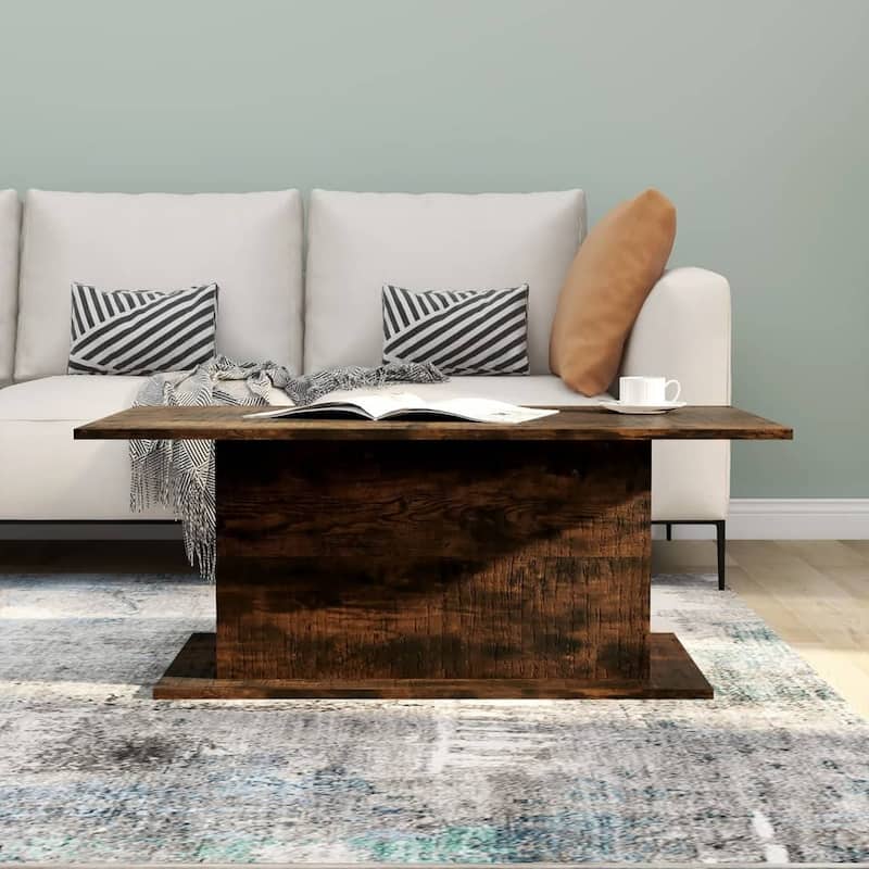 vidaXL Coffee Table Accent End Side Sofa Table for Living Room Engineered Wood - 40.2" x 21.9" x 15.7"