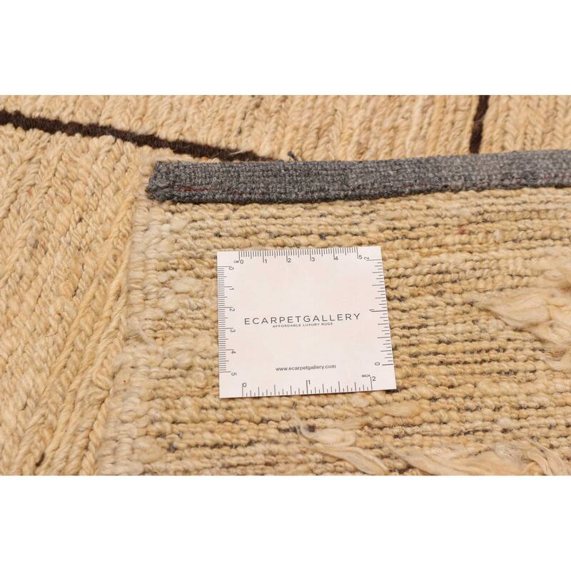 ECARPETGALLERY Flat-Weave Lahor Finest Cream Wool Tapestry Kilim - 13'0 x 13'1