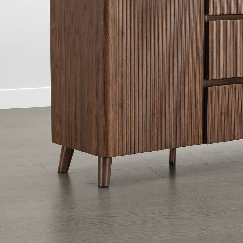 Spruce & Spring 62-Inch Sideboard Cabinet Modern Buffet Cabinet with Storage