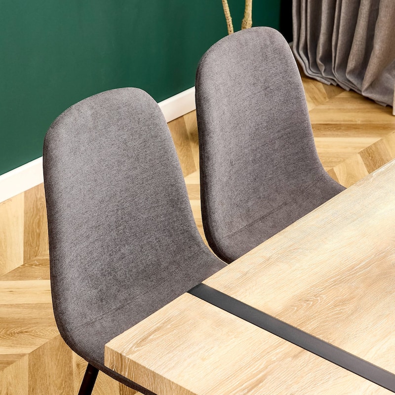 4PCS Cushioned Side Chairs with Metal legs