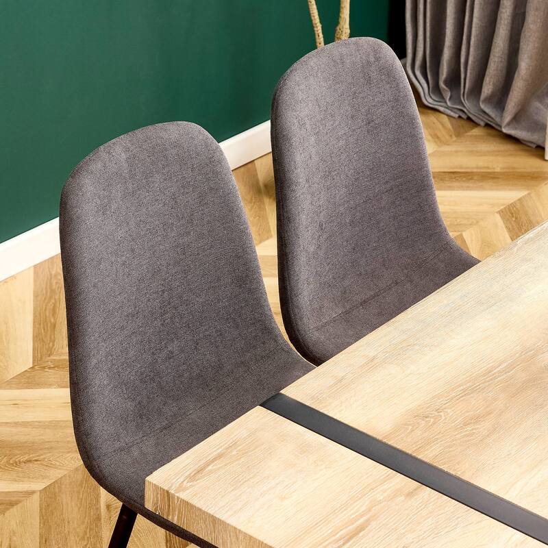 Velvet Dining Chairs Set of 4 Arc Accent Chair Dark Gray Side Chair