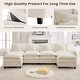 preview thumbnail 6 of 109, Modular Cloud Chenille Sectional Sofa with Ottomans, Deep Seat Convertible L-Shaped or U-Shaped Couch