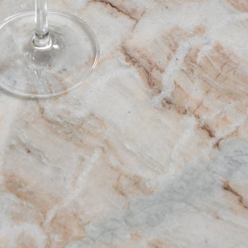 SAFAVIEH Couture Macklyn Square Marble Top Accent Table - 10"W x 10"D x 18"H