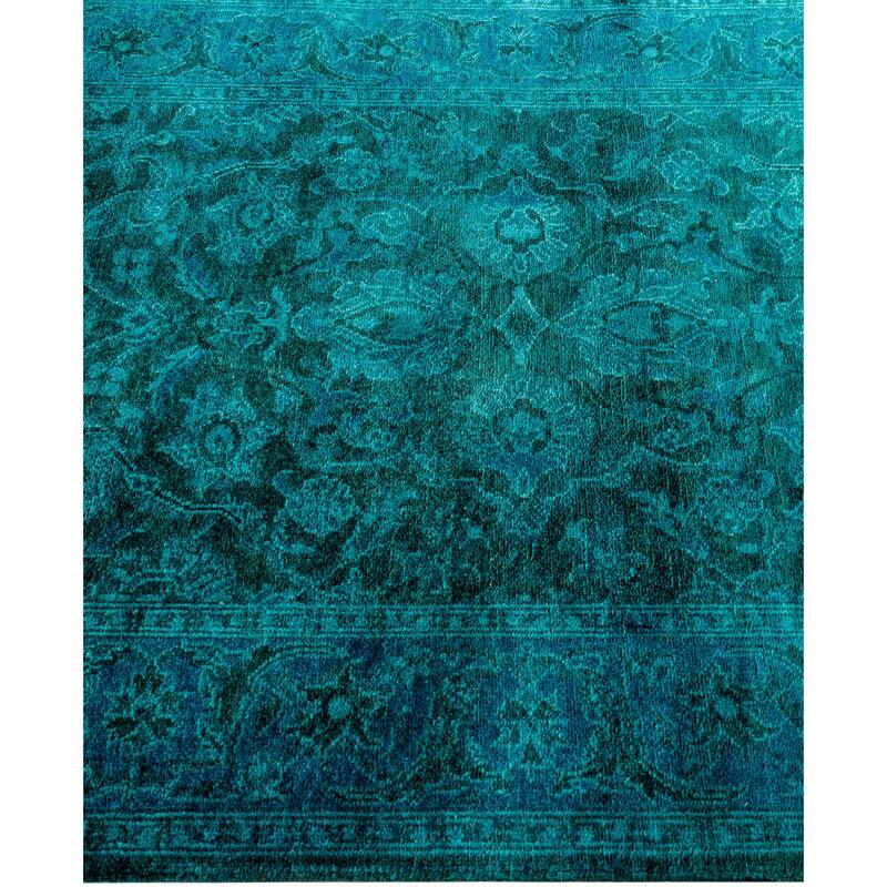 Overdyed One-of-a-Kind Hand-Knotted Area Rug - Green - 3' 1" x 5' 2"