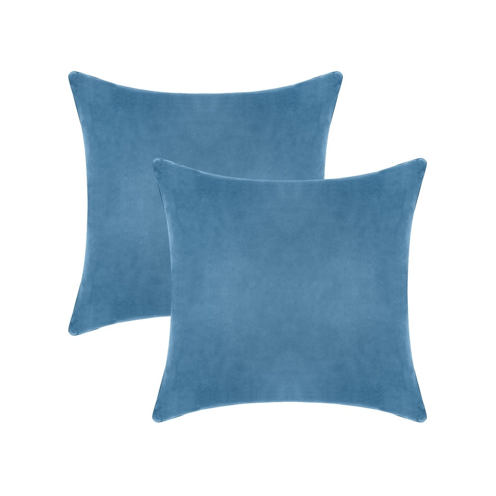 A1HC Pack of 2 Velvet Throw Pillow Covers, Hidden Zipper Closure