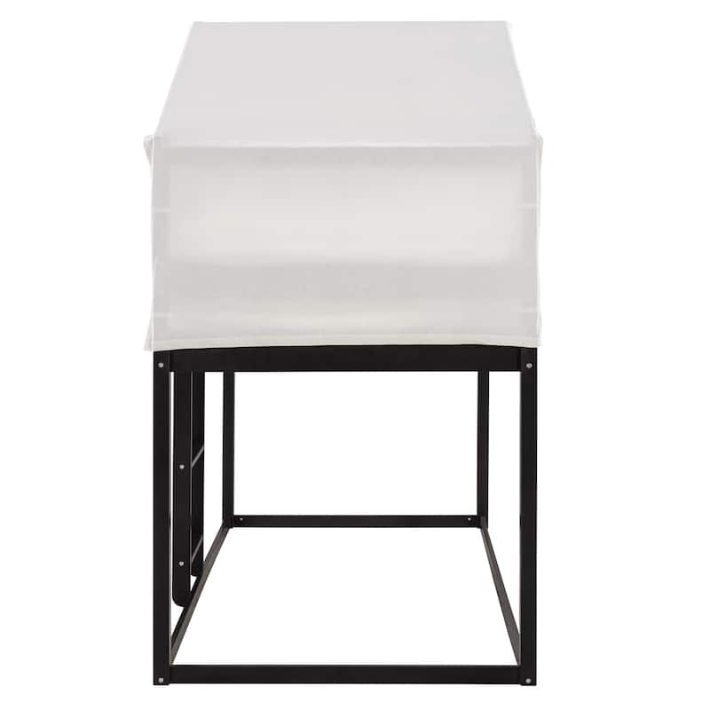 Twin over Twin Wood Bunk Bed with Tent, Espresso
