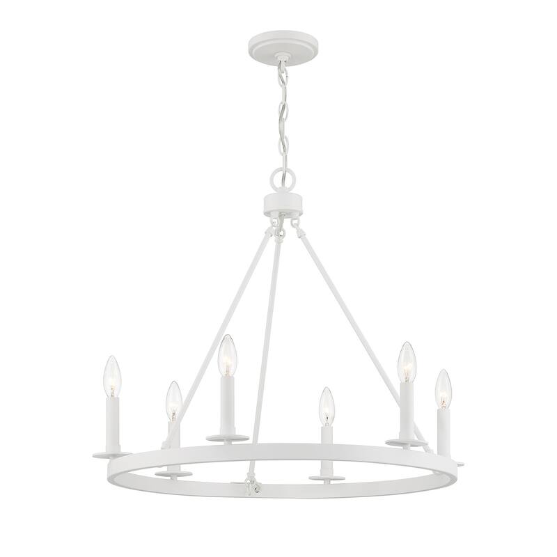 Meridian M10093 6 Light 26" Wide Taper Candle Style Chandelier