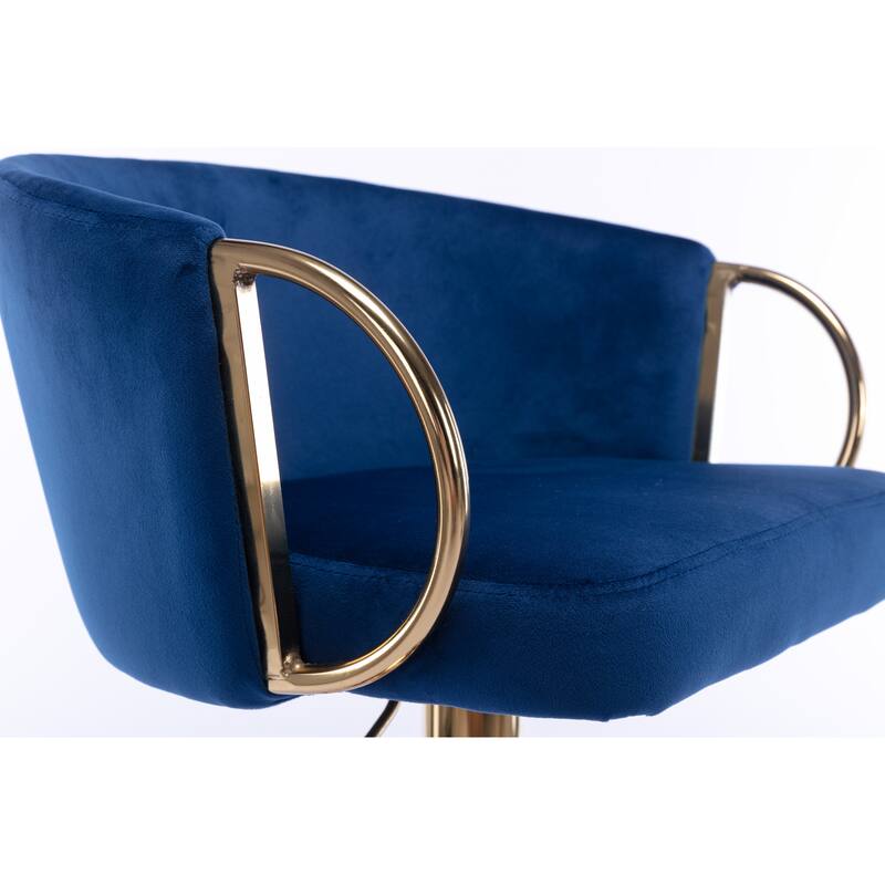 Velvet Swivel Bar Stools Set of 2, Counter Height Dining Chair with Padded Seat, Kitchen Island Stools with Footrest