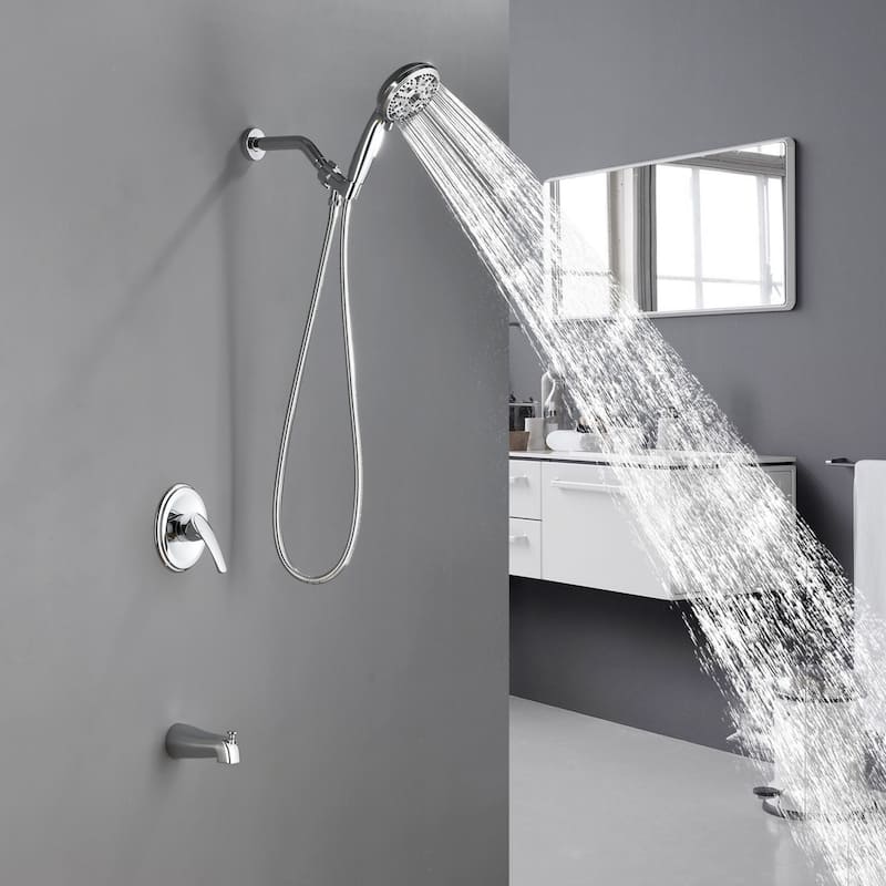 Modland Pressure Balance Shower Faucet Set 10-Setting Handheld Spray cUPC Anti-Scald Brass Valve Kit