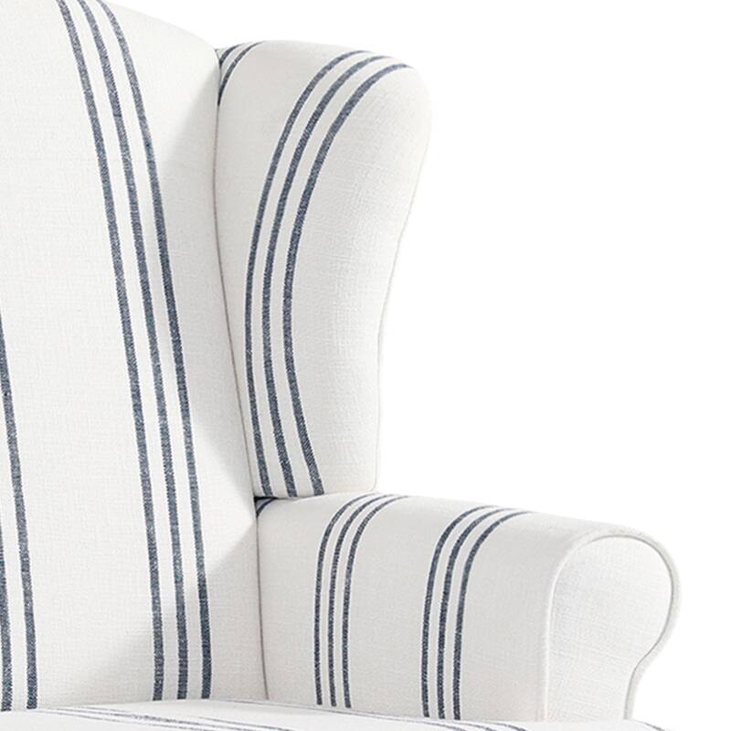 Elegant Living Room Wing Back Arm Chair Upholstered Accent Chair