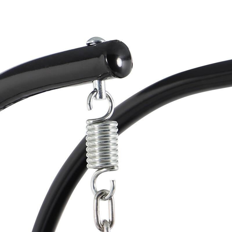 Leisuremod Modern Hanging Egg Swing Chair for 2-Person with Metal Stand, Charcoal Wicker, Patio Hammock Lounger with Cushions