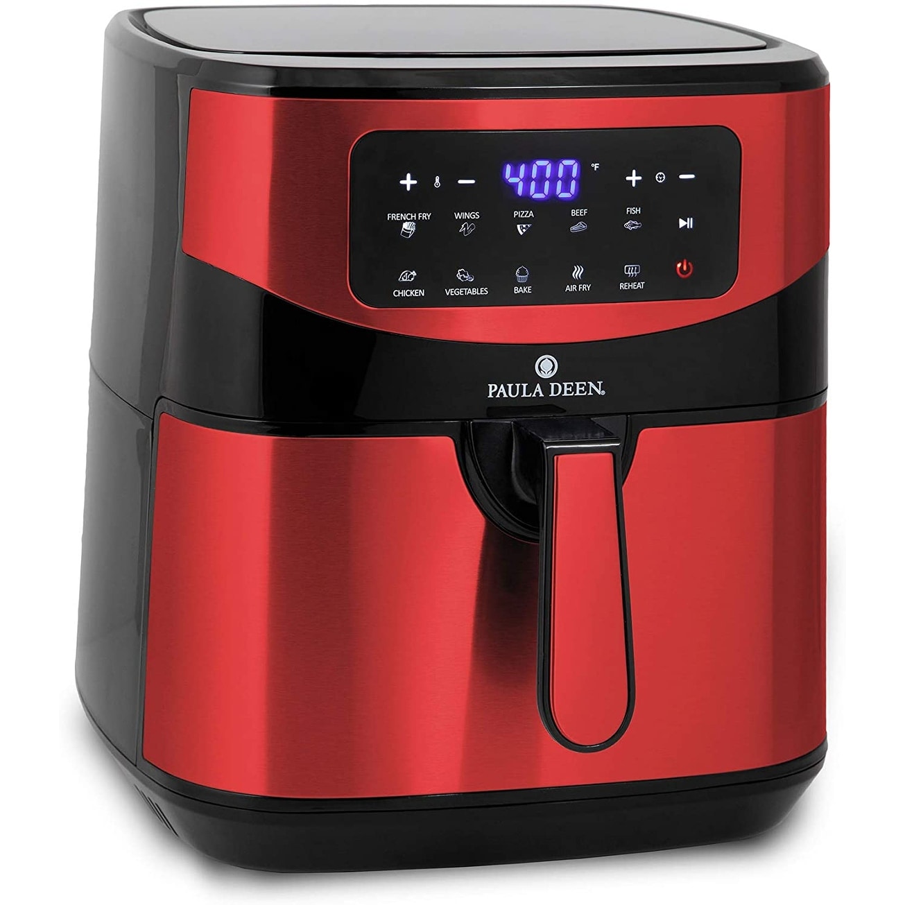 Paula Deen PDKDF579RR-RB Stainless Steel 10qt Air Fryer, Red Stainless - Certified Refurbished