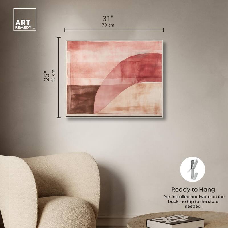 Faded Crimson Canvas by Art Remedy