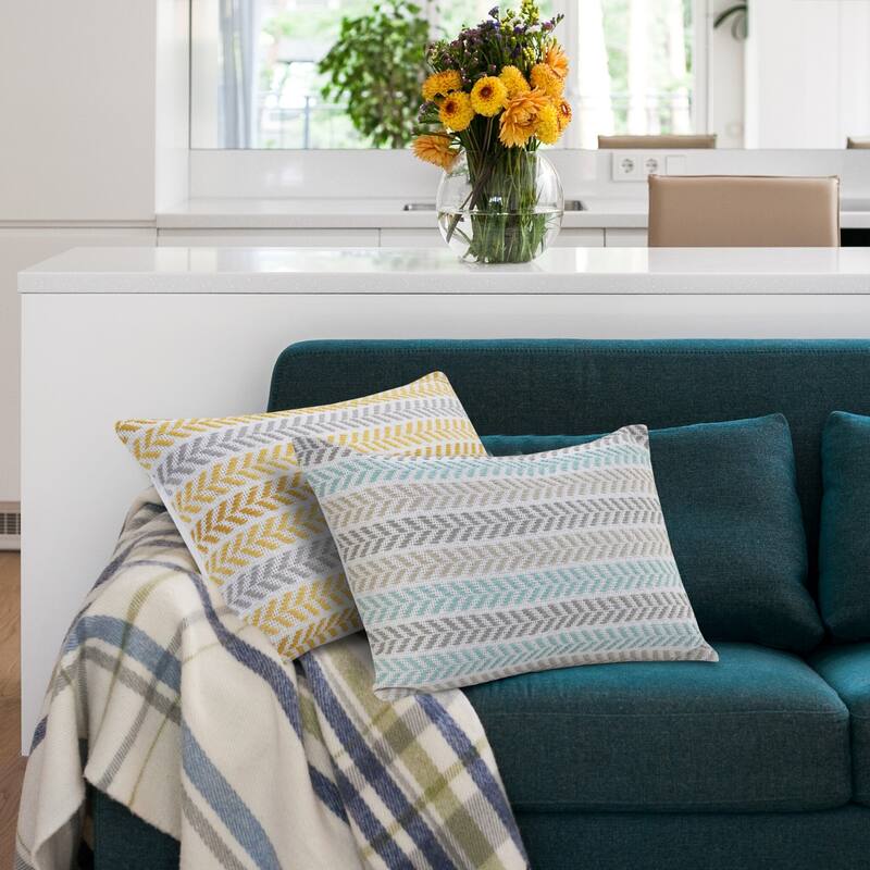 Sevita Turquoise Sea Breeze Throw Pillow 18 inch