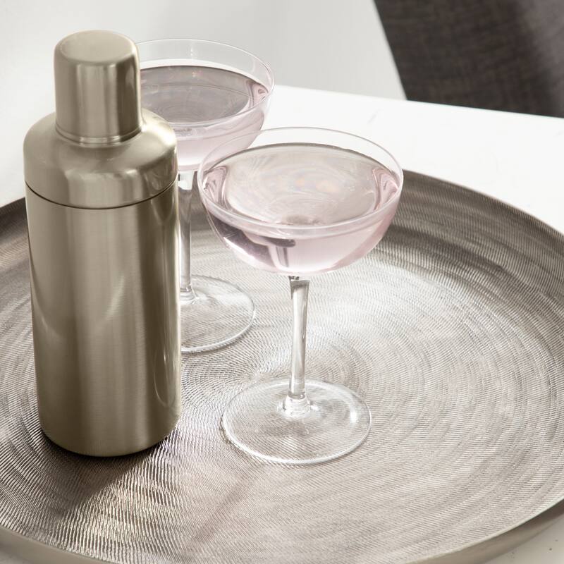 Kate and Laurel Stovring Round Metal Tray - 16" Diameter