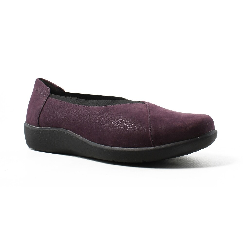 clarks flats purple