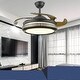 preview thumbnail 3 of 13, 42Inch Black Retractable LED Ceiling Fan With Remote Control