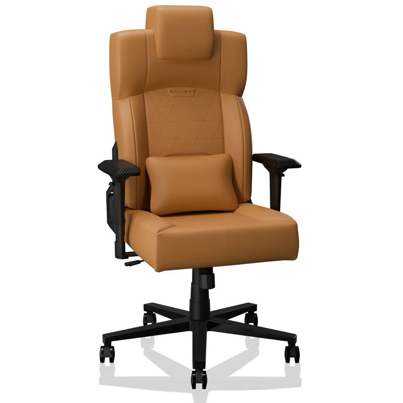 PU Leather Ergonomic Office Chair Gaming Chair with Lumbar Support Flip-Up Arms and Headrest, for Adults, Women and Men