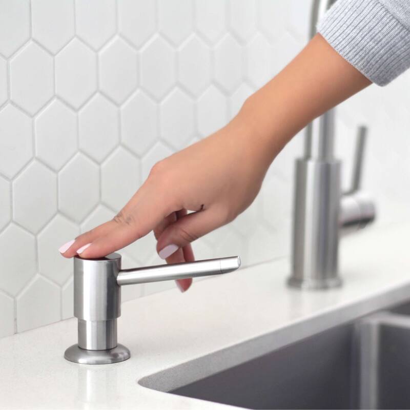 STYLISH Pull Down Kitchen Faucet + Soap Dispenser - Stainless Steel Finish
