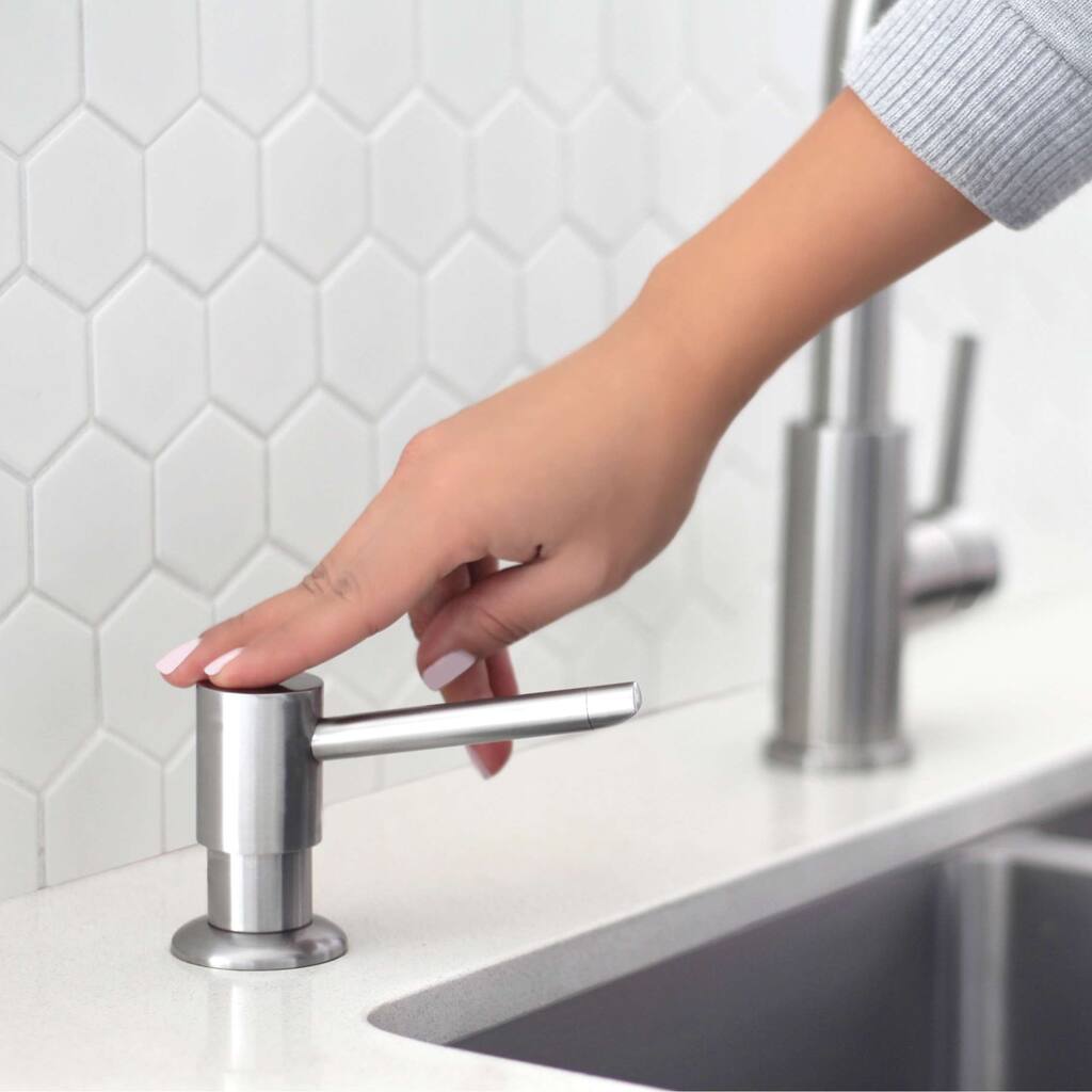 STYLISH Pull Down Kitchen Faucet + Soap Dispenser - Stainless Steel Finish