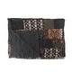 preview thumbnail 3 of 1, Dark Night Patchwork Cotton Blend Throw Blanket