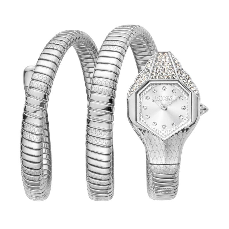 Just Cavalli Women's JC1L193M0015 Quartz Watch - Silver-Tone