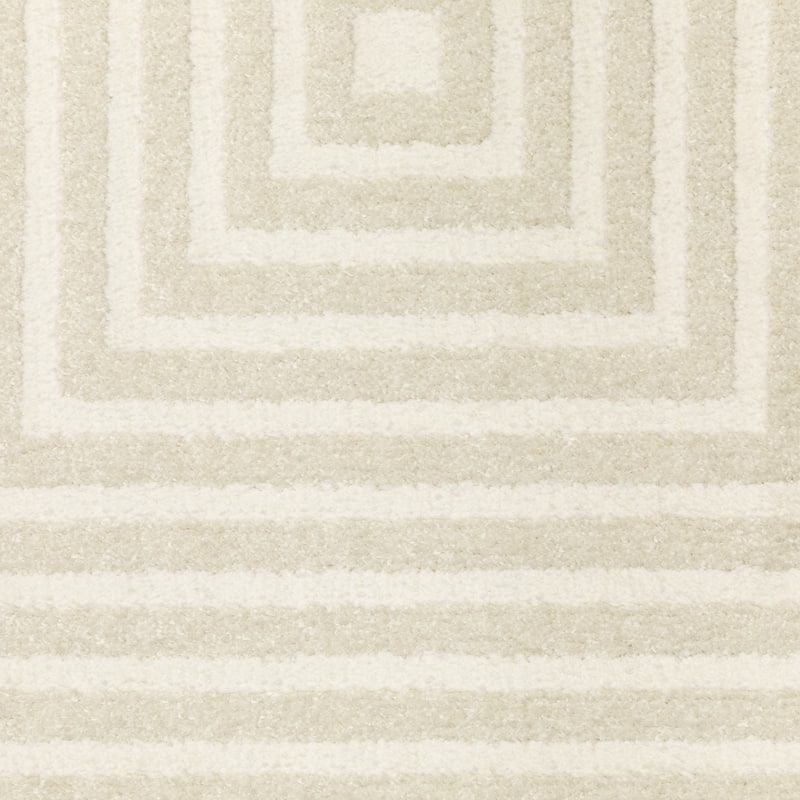 Style Haven Ripley Tone-on-Tone Geometric Ivory Mixed Pile Area Rug