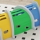 preview thumbnail 9 of 7, Qaba Kids Play Tunnel for Children 3-6 Years to Crawl and Climb, Lion Design , Multicolored