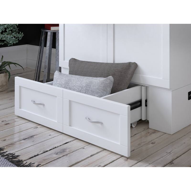 Hamilton Murphy Bed Chest with Storage Drawer and Built-In Charger