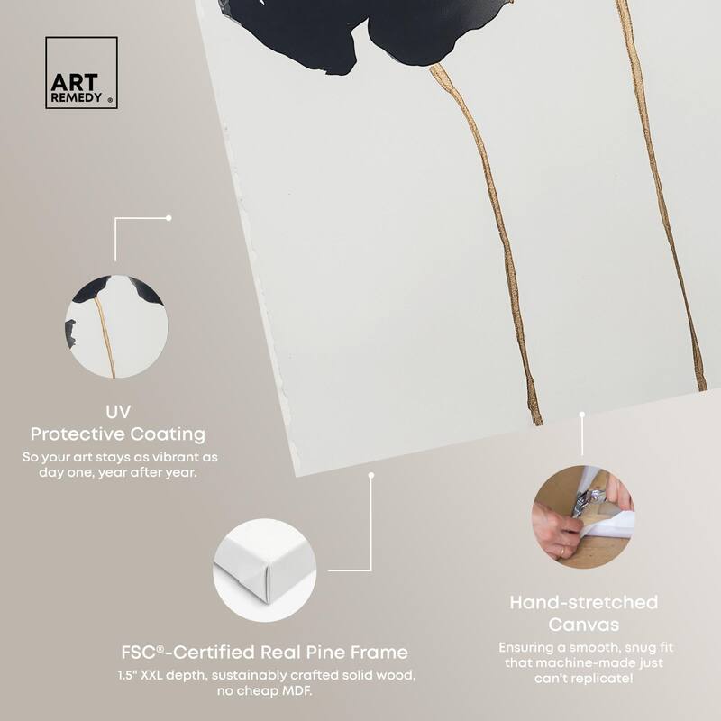 Nocturnal Flowers II Canvas by Art Remedy, Gallery Wrapped