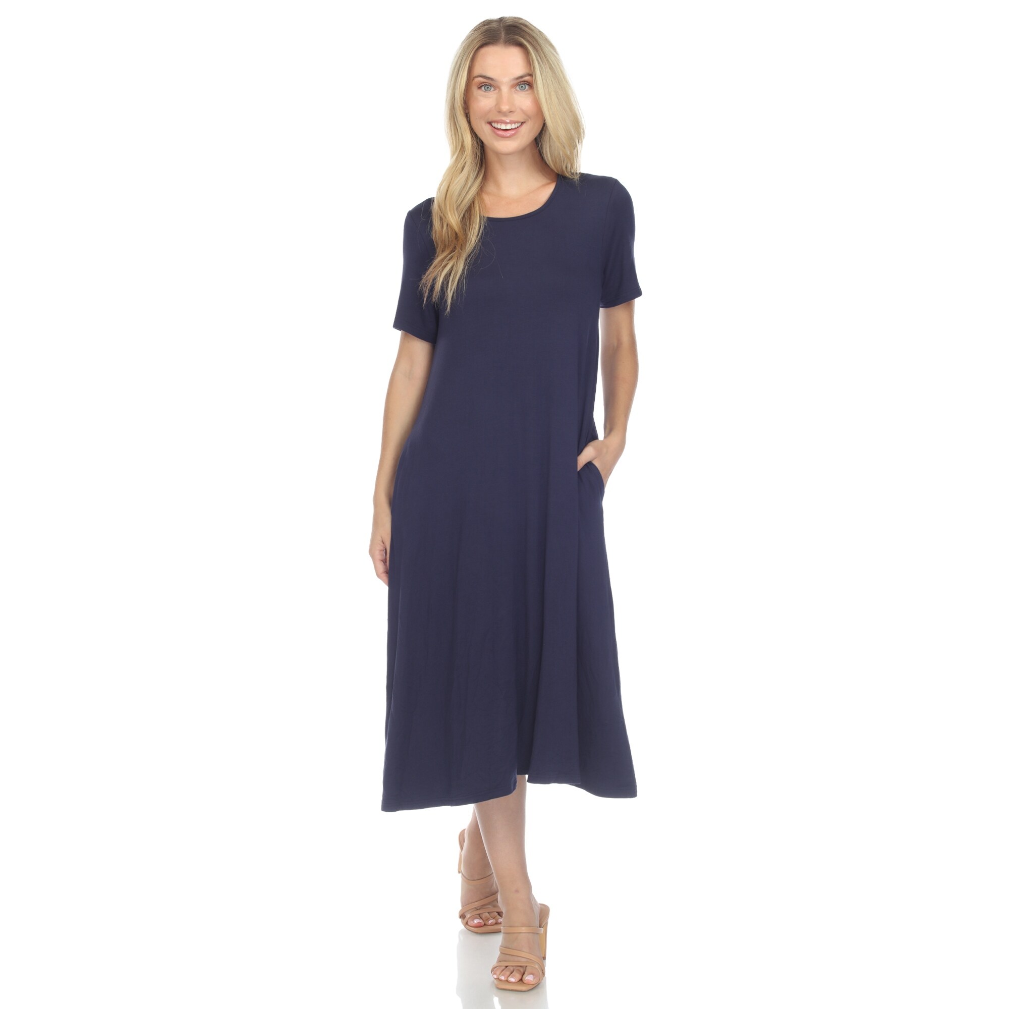 knee length dresses for ladies Unique Vintage Light Pink Pin Dot Lamar Swing Dress