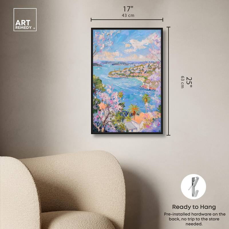 Hillside Harbor View I Canvas by Art Remedy