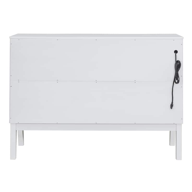 Queen Size Murphy Bed with USB Port, Solid Wood Murphy Chest Bed, Platform Murphy Bed Frame with Removable Shelves On Each Side