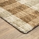 preview thumbnail 3 of 8, Thalia Scandinavian Textured Stripes Beige/ Rust PET Yarn Area Rug