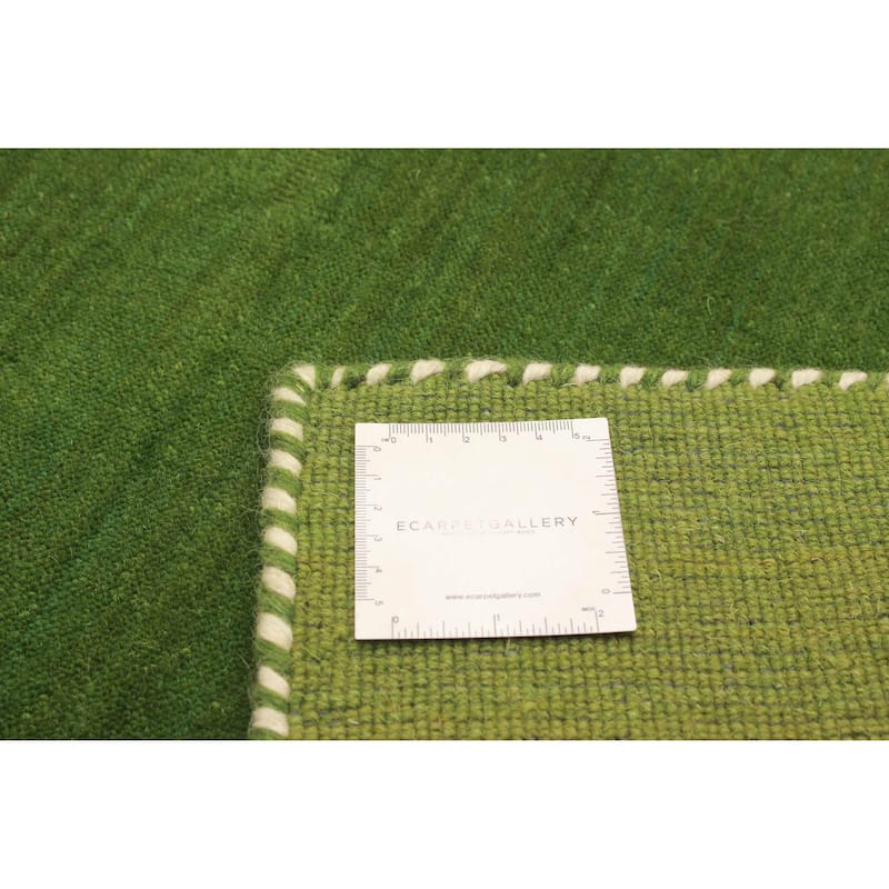 Kashkuli Gabbeh Green Rug 3'11" x 5'6" - 3'11 x 5'6